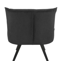 Lounge Sessel mit Hocker in Anthrazit - Mook (zweiteilig)