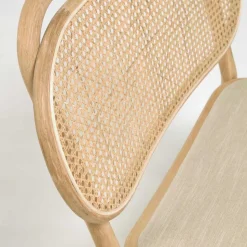 Lounge Stuhl mit Wiener Geflecht & Stoffsitz - Ensemble