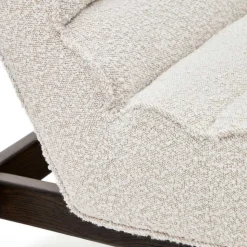 Loungesessel aus Boucle in Weiß - Yasmel