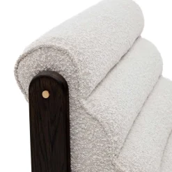 Loungesessel aus Boucle in Weiß - Yasmel