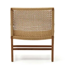 Loungesessel aus Geflecht und Teakholz - Comrinaca