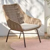 Loungestuhl aus Kordelgeflecht in Beige - Abecra (2er Set)