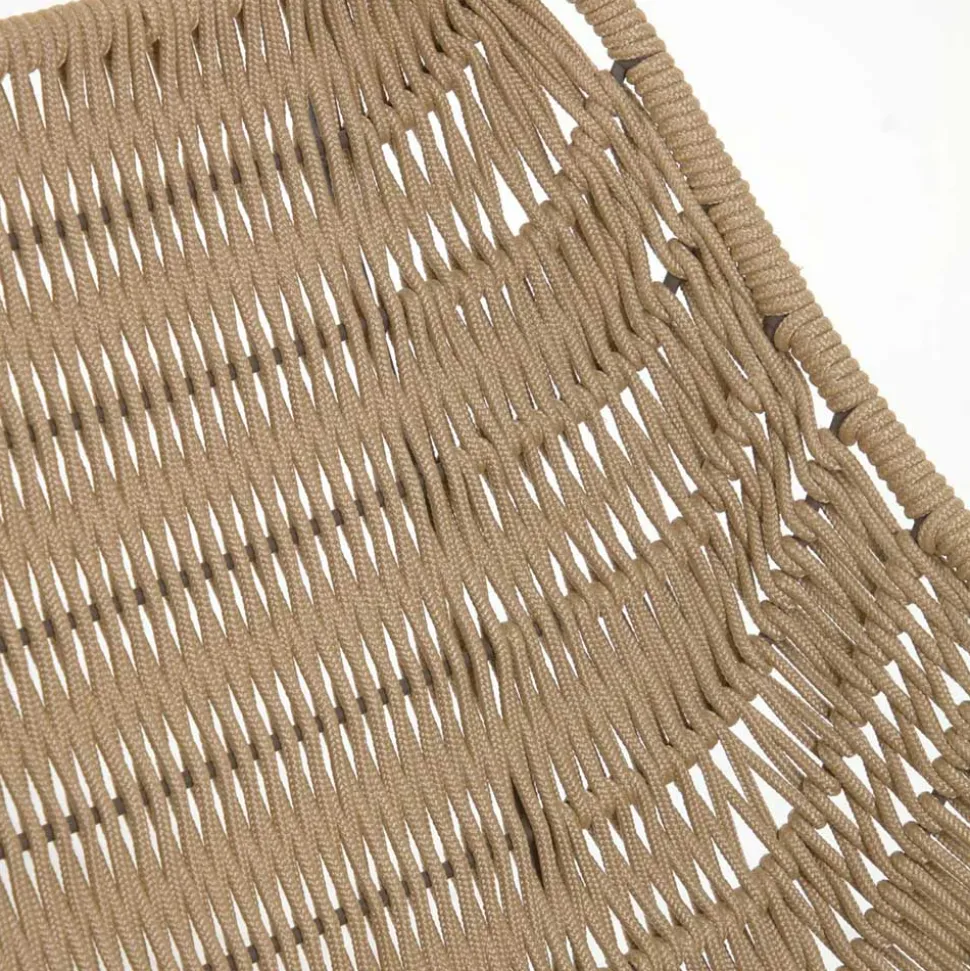 Loungestuhl aus Kordelgeflecht in Beige - Abecra (2er Set)