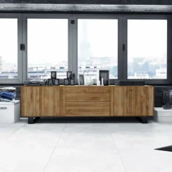 Lowboard Manzey aus Wildeiche massiv geölt