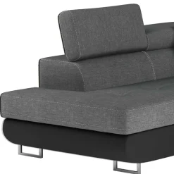 L-Schlafsofa in Grau und Schwarz - Vichada