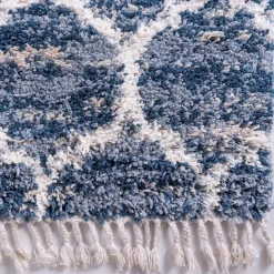 Läufer Teppich in drei Größen in Blau und Creme - Addagio