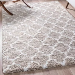 Läufer Teppich mit Kachelmuster und hohem Flor - Mocorapo