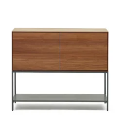 Luftige Türen-Kommode in Nussbaumfarben - Milena