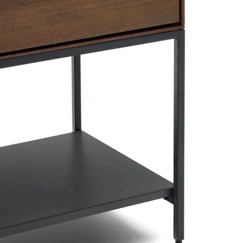 Luftige Türen-Kommode in Nussbaumfarben - Milena