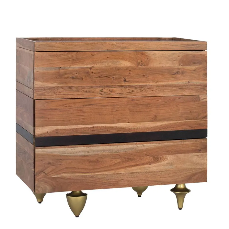 Mangoholz Kommode mit Marmorplatte - Rasvanna