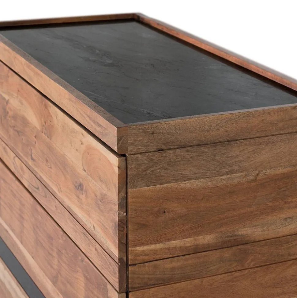 Mangoholz Kommode mit Marmorplatte - Rasvanna