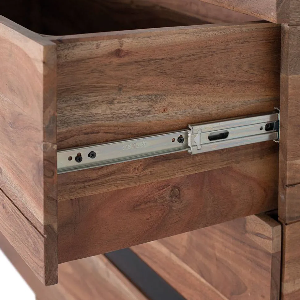 Mangoholz Kommode mit Marmorplatte - Rasvanna