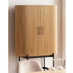 Mangoholz Schrank in Lamellenoptik - Dorian