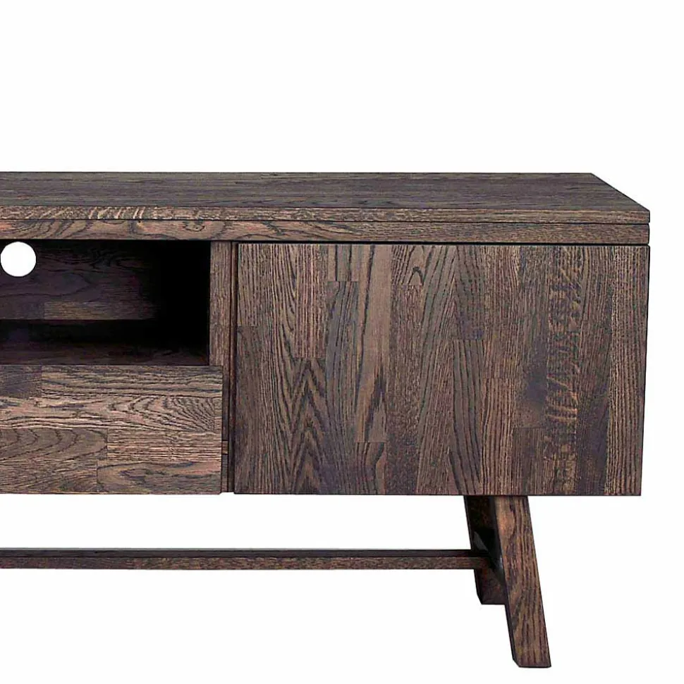 Markantes Retro TV Board aus Eiche dunkel - Vedraza