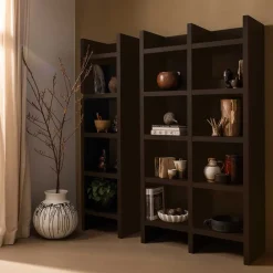 Markantes Standregal in Dunkelbraun - Belpasso