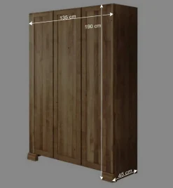 Massiv Kleiderschrank Vaskov aus Wildeiche geölt