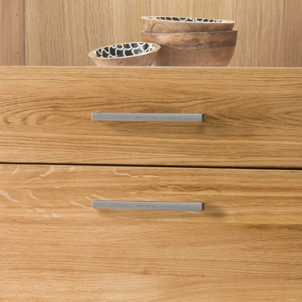 Massive Holzvitrine aus geölter Wildeiche - Loitons