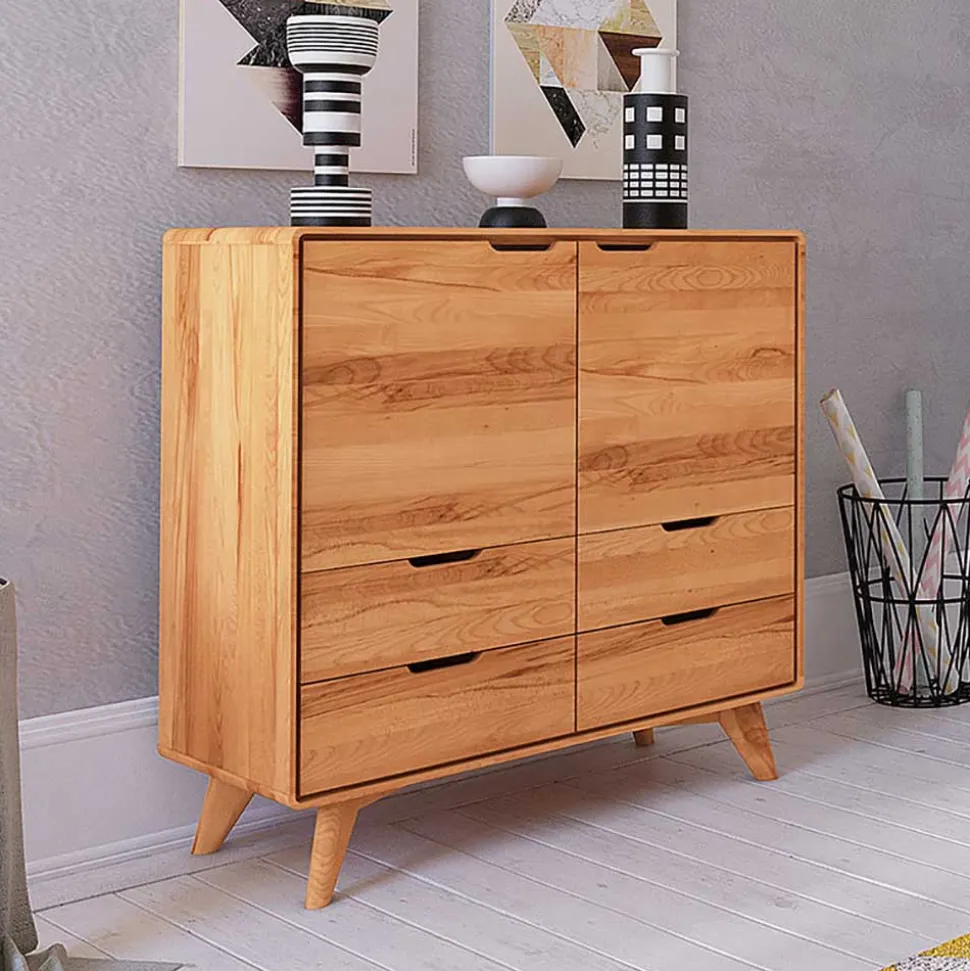 Massive Kernbuche Kommode 90x92x45 cm - Junola