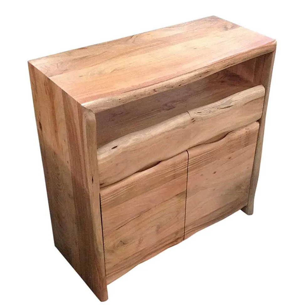 Massive Kombi-Kommode mit Baumkante - Necrus