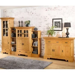 Massive Landhaus Schränke als Set - Fausanda (fünfteilig)