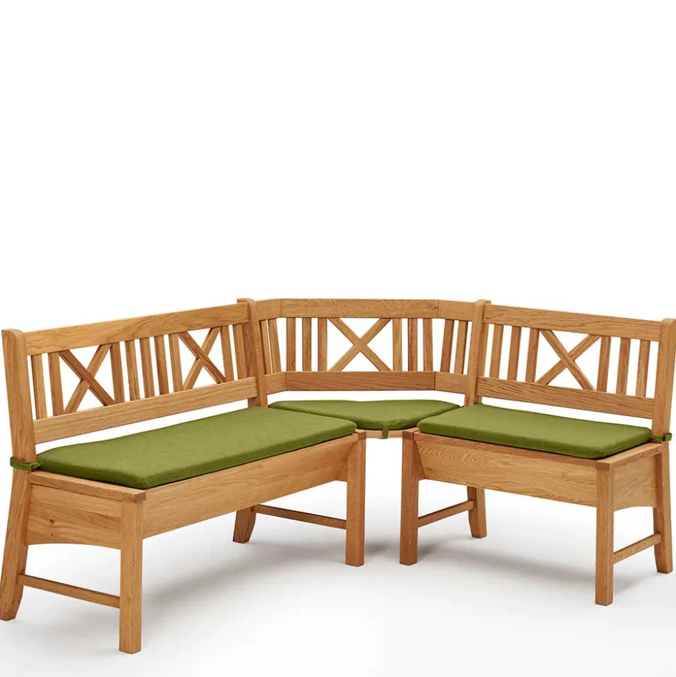 Massive Wildeiche Eckbank Gruppe - Jodrav (vierteilig)