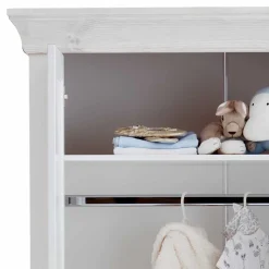 Massiver Kinder Kleiderschrank in Weiß - Satumare