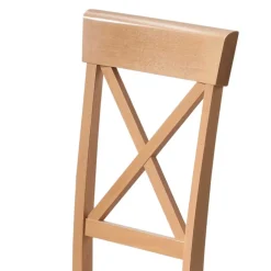 Massiver Landhausstuhl aus Buche in Natur - Evillar