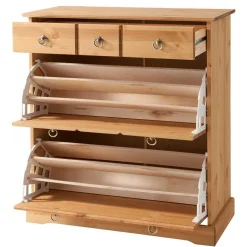 Massives Dielenmöbel Set im Landhausstil - Edranov (vierteilig)