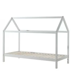 Massives Hausbett für Kinder in Weiß - Orutava