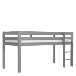 Massives Kinderhochbett in Grau lackiert - Niilo