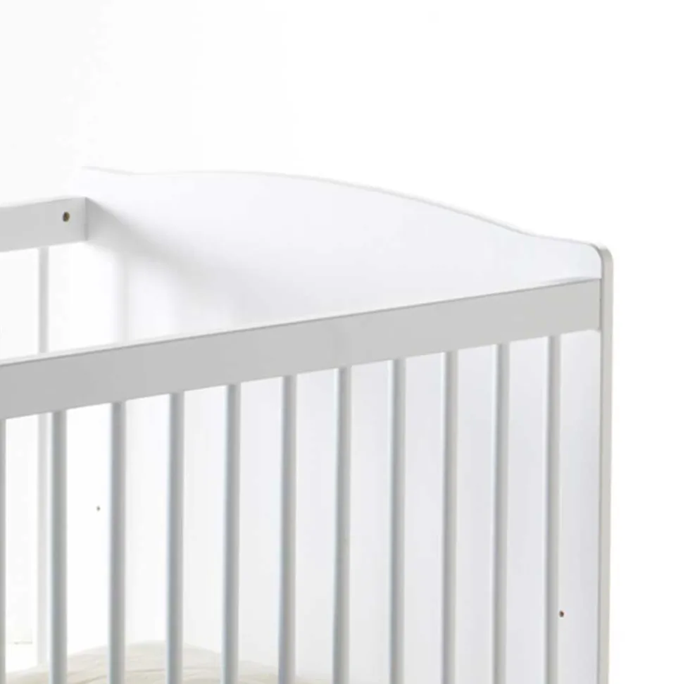 Massivholz Babybett Narcisso in Weiß