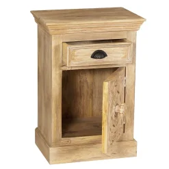 Massivholz Bad Unterschrank in Sandfarben - Runiasa