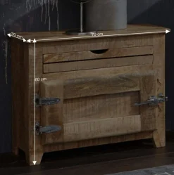 Massivholz Badmöbel aus Mango - Suennas (fünfteilig)