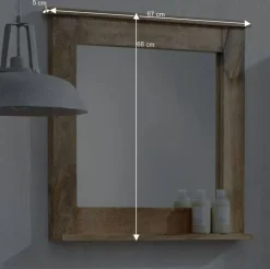 Massivholz Badmöbel aus Mango - Suennas (fünfteilig)