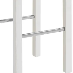 Massivholz Barhocker in Weiß lackiert - Zanaris