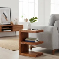 Massivholz Beistelltisch Hoslo im E-Design