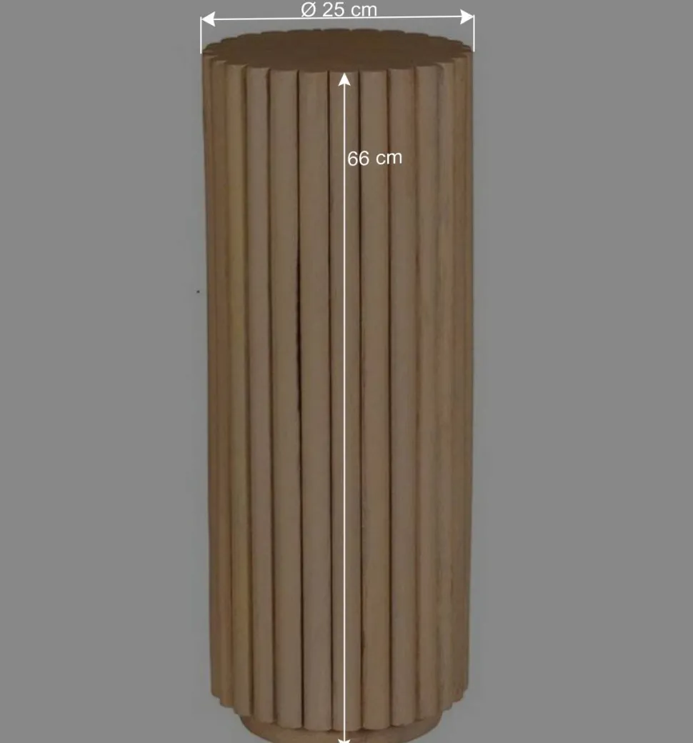 Massivholz Blumensäule aus Mangobaum - Marzias