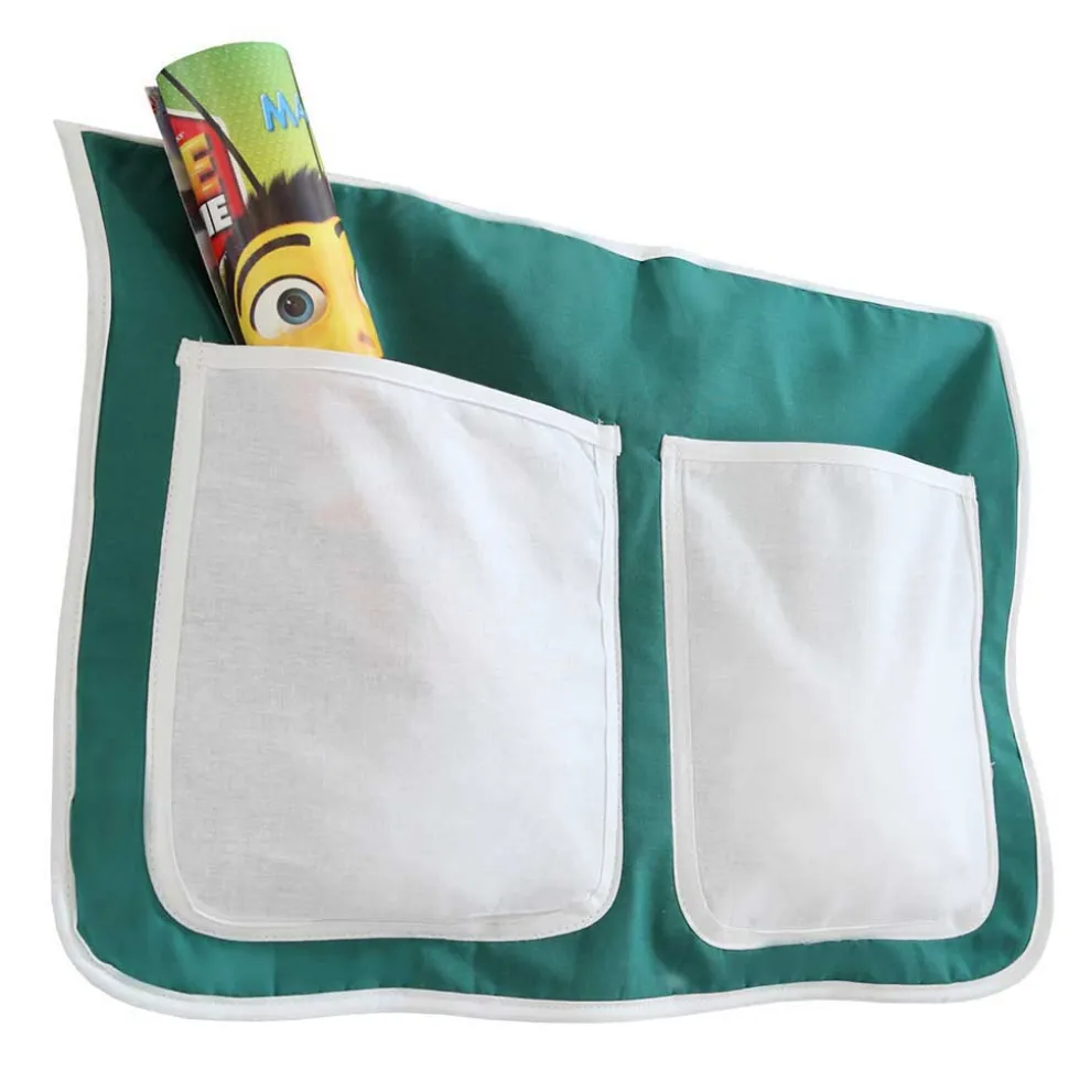 Massivholz Etagenbett mit Rutsche in Weiß - Podlan