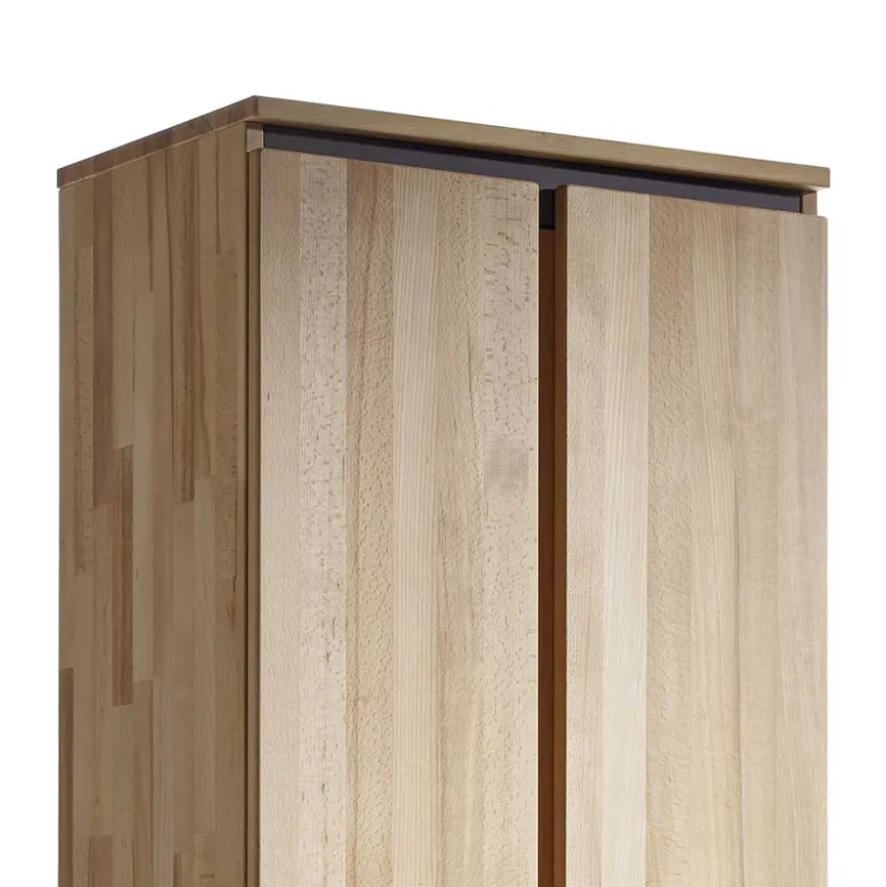 Massivholz Garderobenschrank Leyrina aus Kernbuche geölt