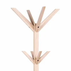 Massivholz Garderobenständer in White Wash - Vaxos