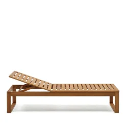 Massivholz Gartenliege mit verstellbarem Kopfteil - Paddock