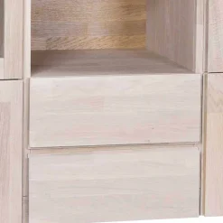 Massivholz Highboard Dioca aus Eiche White Wash