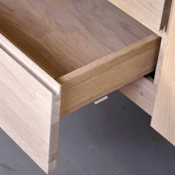 Massivholz Highboard Dioca aus Eiche White Wash