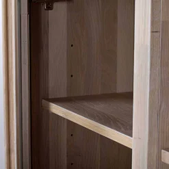 Massivholz Highboard Dioca aus Eiche White Wash