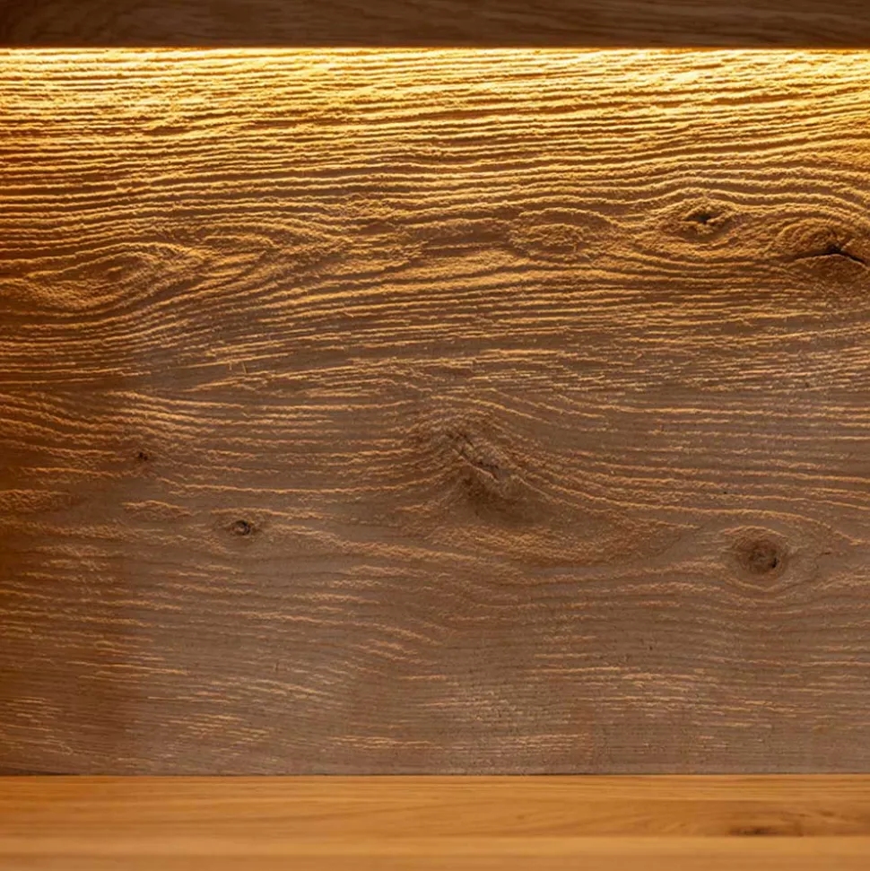 Massivholz Hängevitrine mit LED Beleuchtung - Eribella