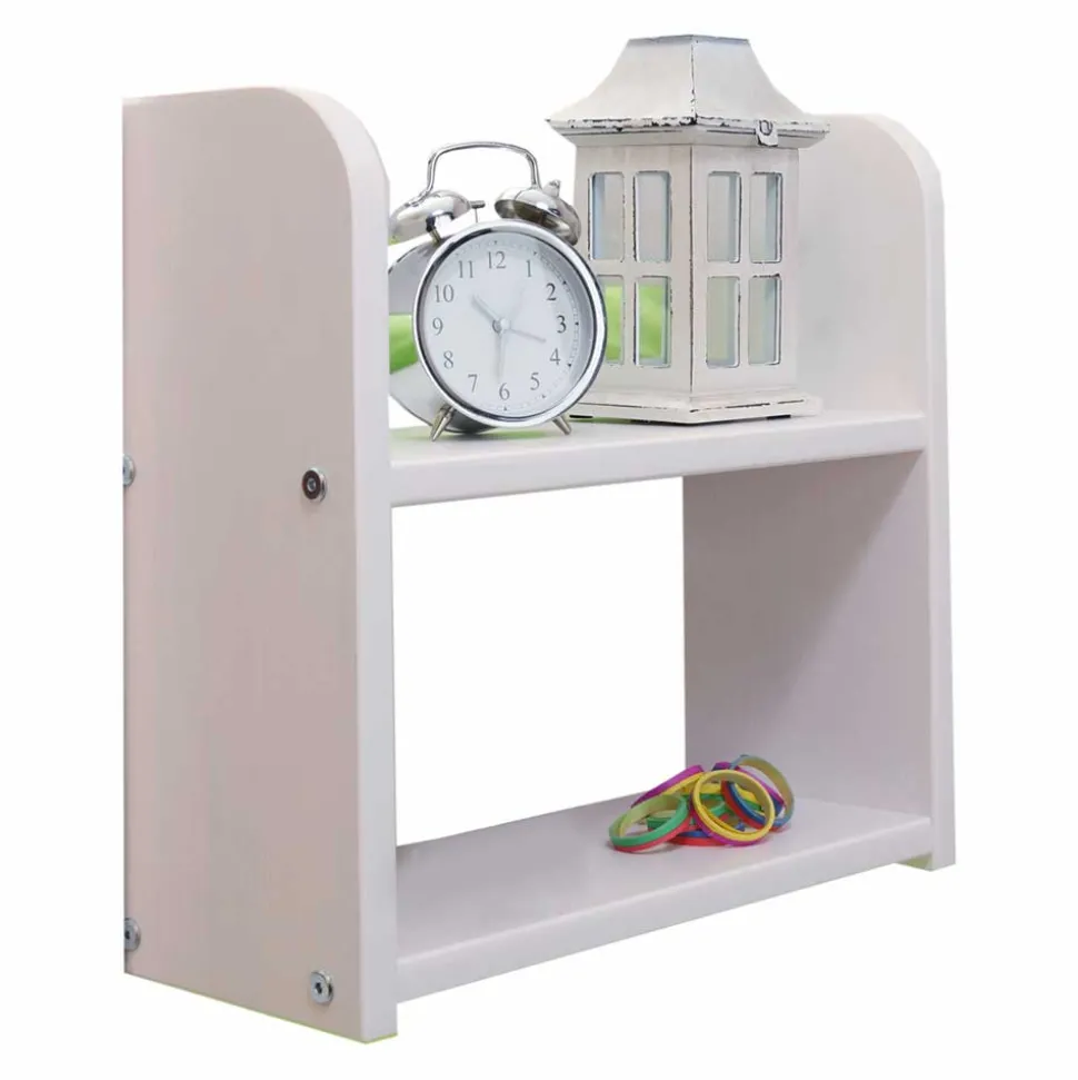 Massivholz Hochbett fürs Kinderzimmer in Weiß - Leviada