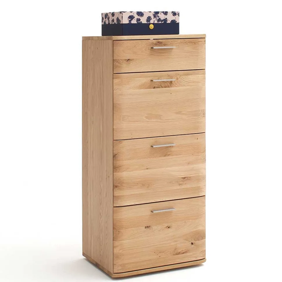 Massivholz Hochkommode aus Eiche - Mabasa