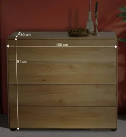 Massivholz Kommode mit vier Schubladen - Feanor