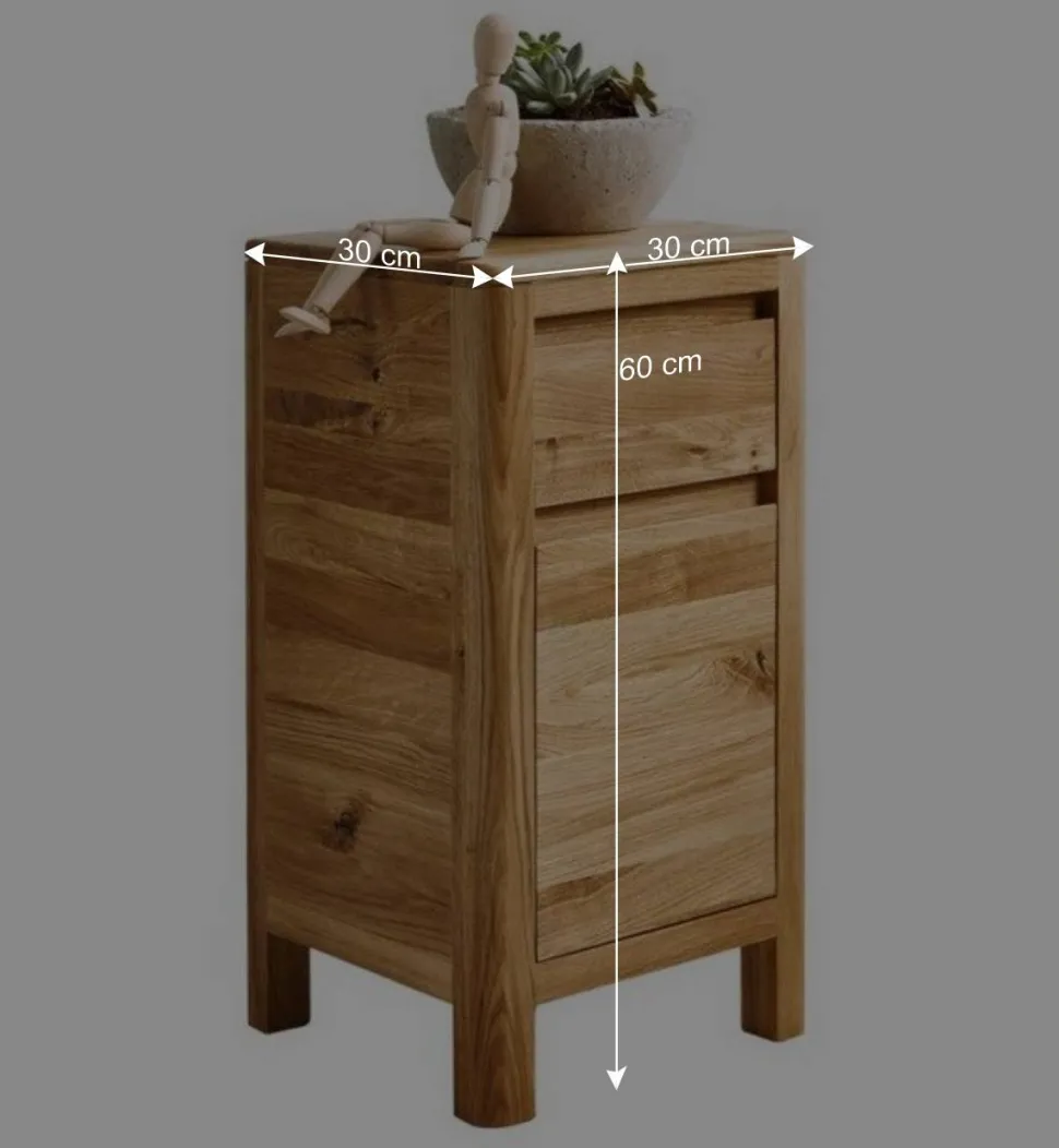 Massivholz Kommode Uvinessa 1-türig mit Schublade