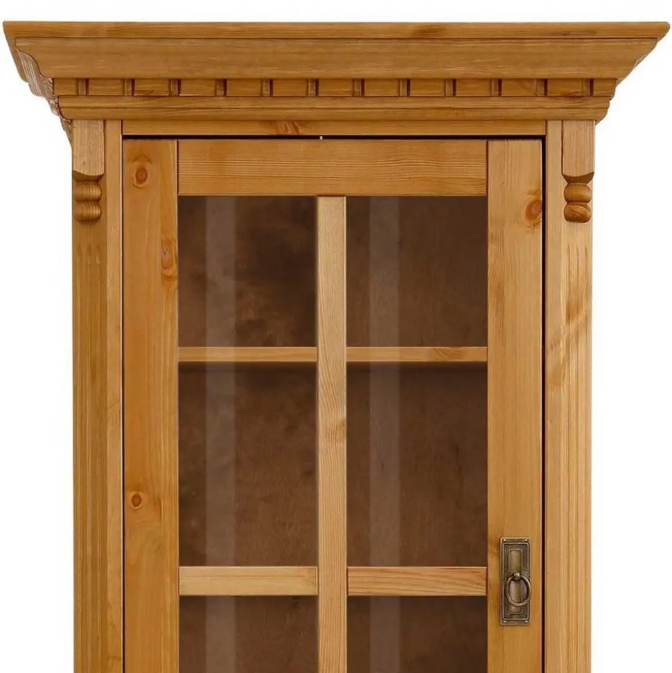 Massivholz Landhausvitrine gebeizt & geölt - Fausanda